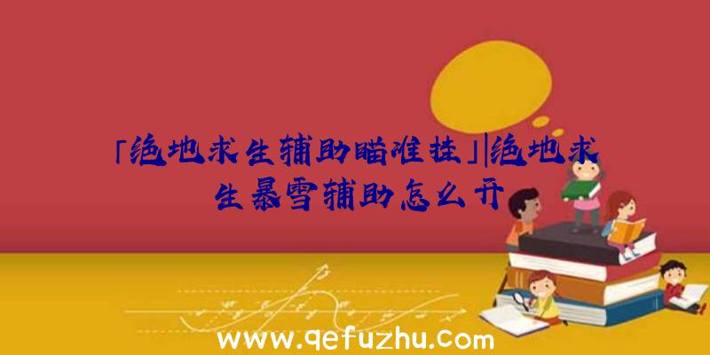 「绝地求生辅助瞄准挂」|绝地求生暴雪辅助怎么开